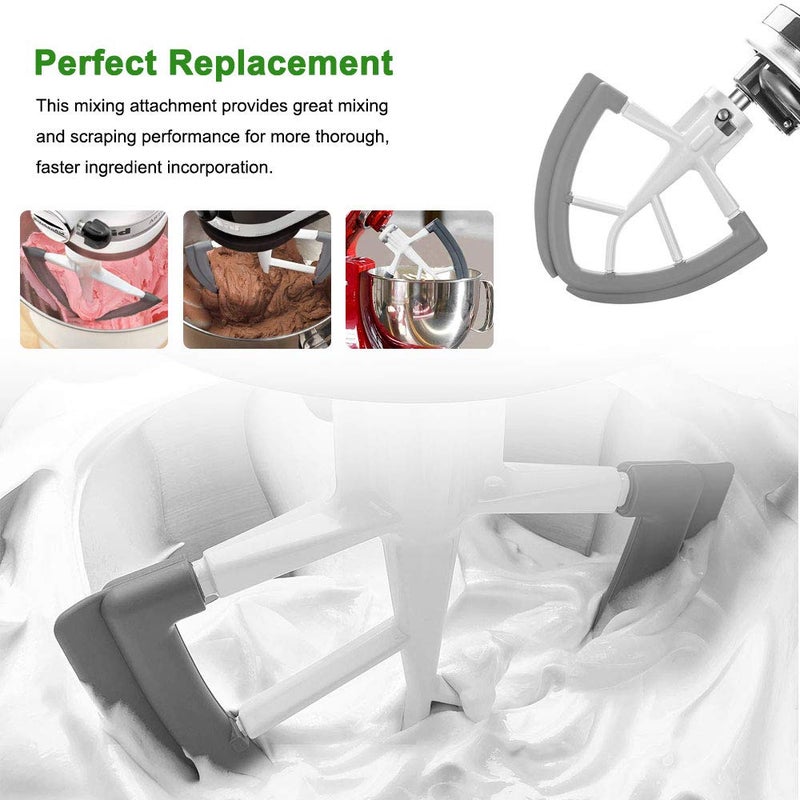 Prokitchen Flex Edge Beater Fit for Kitchenaid Mixer, 4.5-5 Quart Tilt-Head Flat Beater Fit for Kitchen Aid and Accessories Attachments with Silicone Edges Flex Edge Bowl Scraper Bonus 4 Soft Scraper - Image 2